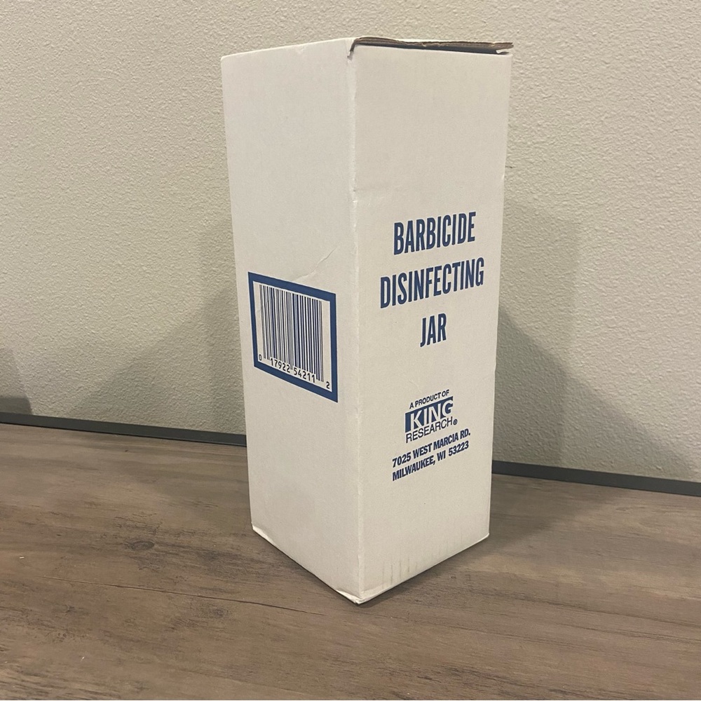 Barbicide disinfecting glass jar fungicide and virucide